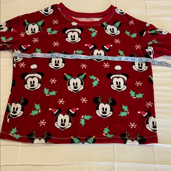 Disney Red Mickey Mouse Holiday Plush Pajamas - Picture 5 of 12